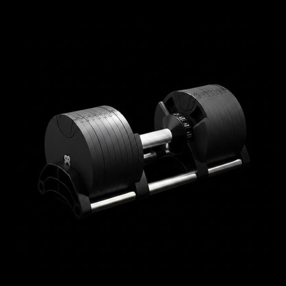Black background dumbbell