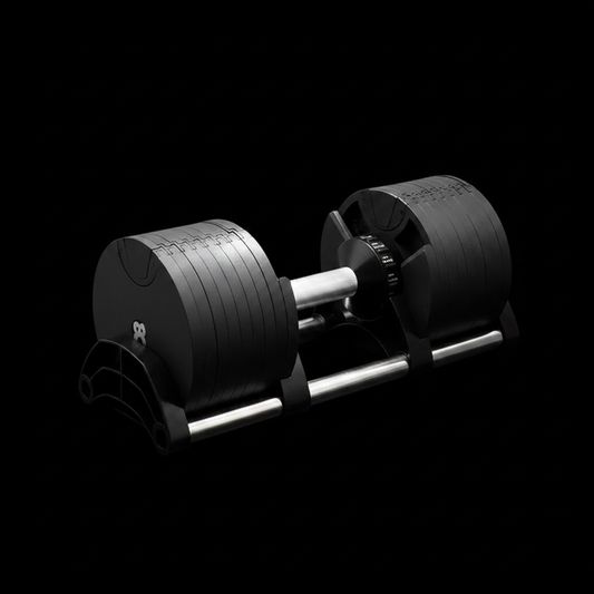 Black background dumbbell