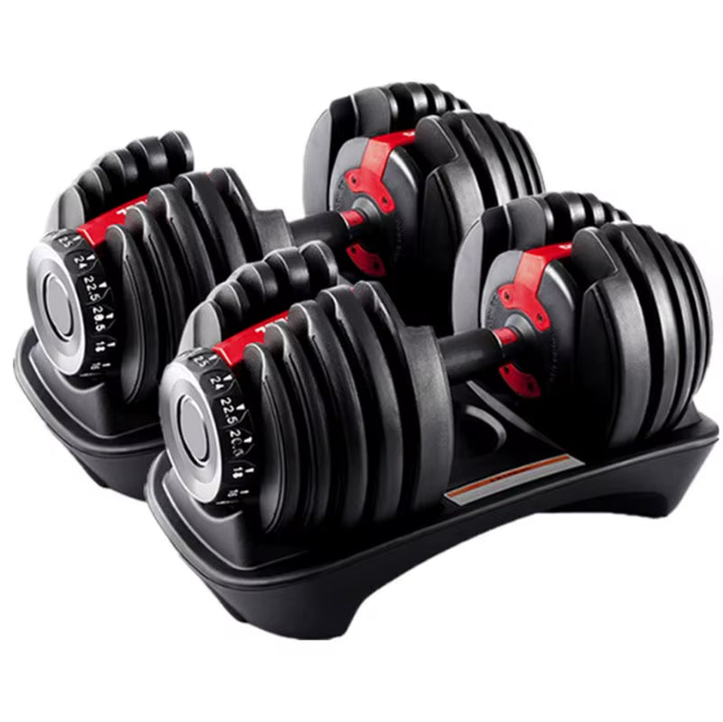 24KGS Adjustable Steel Dumbbells Set for Home Fitness Weight Training Equipment for Home Gym Use